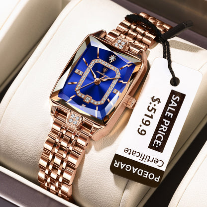 Swiss Design Women Watch - Waterproof Calendar Stainless Steel Quartz