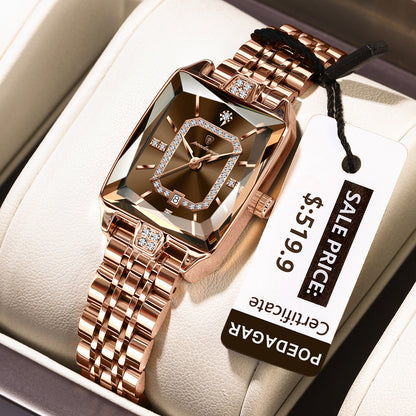 Swiss Design Women Watch - Waterproof Calendar Stainless Steel Quartz