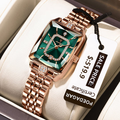 Swiss Design Women Watch - Waterproof Calendar Stainless Steel Quartz