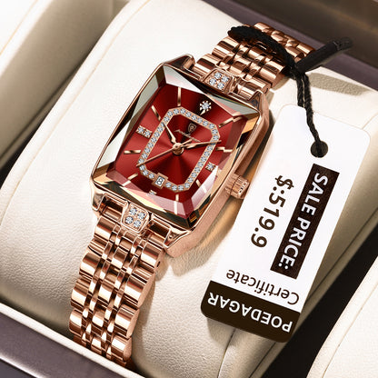 Swiss Design Women Watch - Waterproof Calendar Stainless Steel Quartz