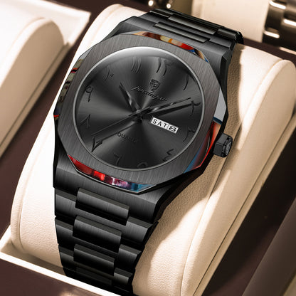 Swiss Design Men Watch - Watch Waterproof Week Calendar Quartz Stainless Steel