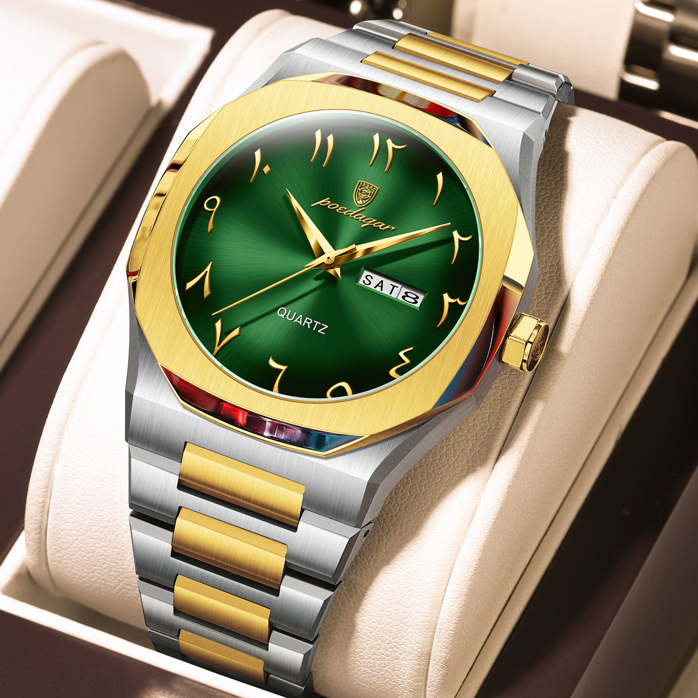 Swiss Design Men Watch - Watch Waterproof Week Calendar Quartz Stainless Steel